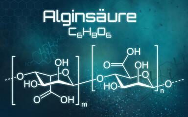 Chemische Formel von Alginsäure
