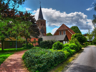 Das Dorf Loikum an der Issel 