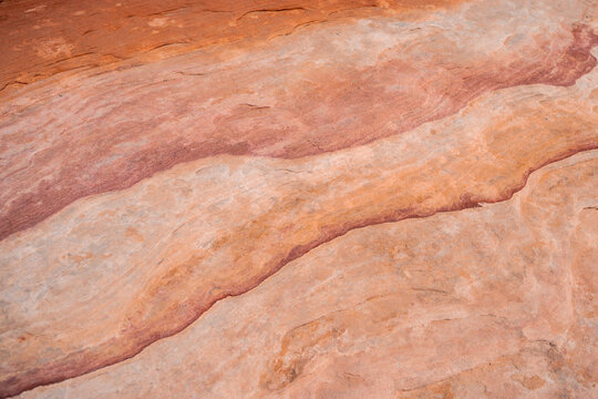 The texture of red rocks in the Valley of Fire, Nevada. Background image of natural pattern