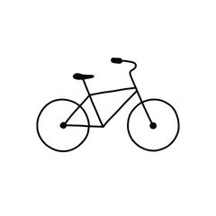 Fototapeta premium Bicycle icon. Hand drawn vector, outline illustration.
