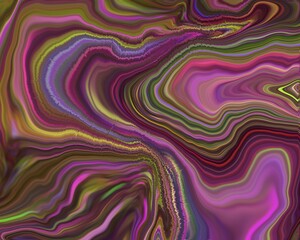 Abstract psychedelic background with multicolor curves 