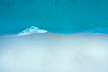 Abstract view background of Coast with waves and white sand beach  image background