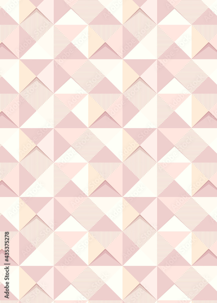 Poster pink geometric triangle patterned background design resource