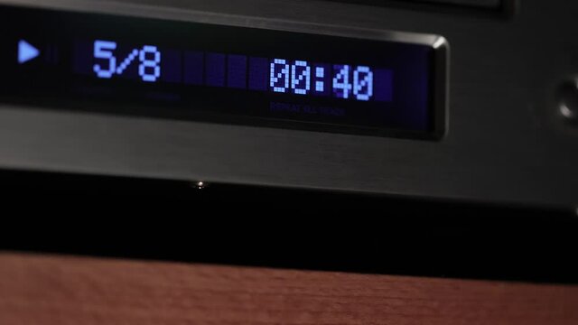 Cd player playing a disc