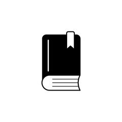 The book icon is arranged in a thin line style and is black. with a simple style.