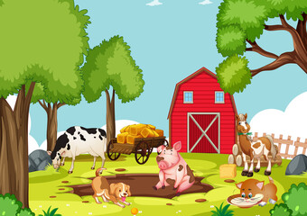 Obraz na płótnie Canvas farm animals