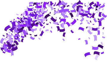 Purple explosion of confetti. Magenta abstract texture isolated on white background. Mauve flat design element. Vector illustration,eps 10.
