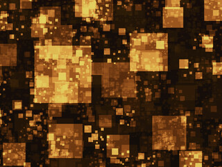 Yellow orange squares abstract design mosaic background