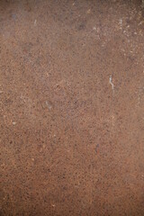 Background texture of Rusted steel. Scratches, abrasions, paint. Signs of wear and tear. Through corrosion. The hole.