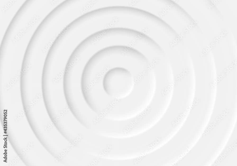 Poster neomorphism style. volumetric repeating gray circles in one another. shadows.
