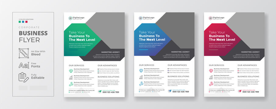 Corporate Business Flyer Template Layout