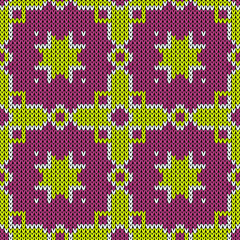 knitted woolen seamless pattern. Vector illustration