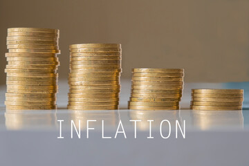 Symbol of inflation and currency fluctuations.
Lined metal Turkish lira