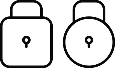 lock icon isolated. Protection, safety, password security. access privacy sign. lock open, closed, key line vector Illustration