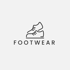 Boots and shoes logo design. Footwear logo vector design. Shoes logotype