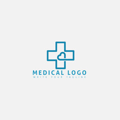 Obraz premium Care medical logo concept for love icon in plus or cross.