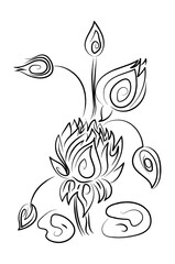 Lotus line drawing
