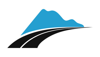 Mountain road logo icon vector