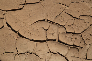 Drought. Dry and cracked earth.Dehydration.Without water.