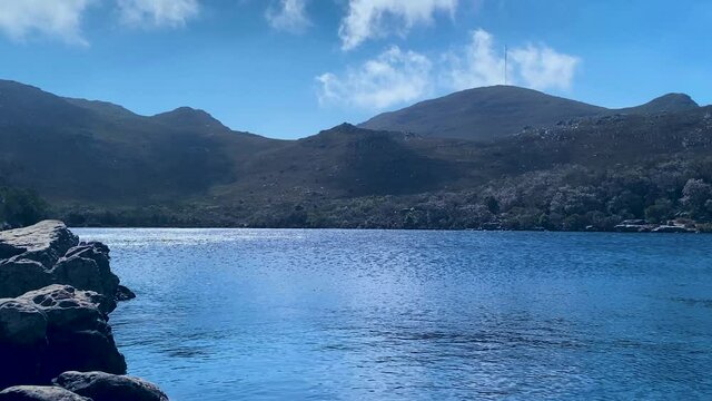 Water rippling across Silvermine Dam in the late afternoon