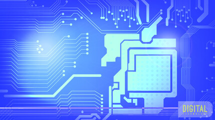 
Blue digital motherboard electronic circuit board vector illustration modern technology
Vector illustration