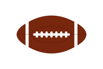 American football ball cartoon style icon, illustration.

