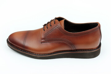 Classic brown leather men's shoes