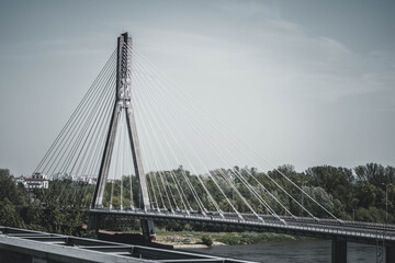 Fototapeta na wymiar bridge over the river, architectural building, modern architecture