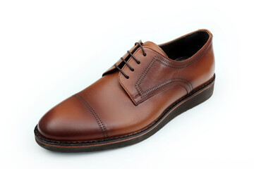 Classic brown leather men's shoes