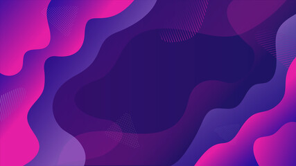 Modern Gradient Violet Background with Liquid Shapes. Vector illustration