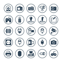 Circle glyph icons for devices.