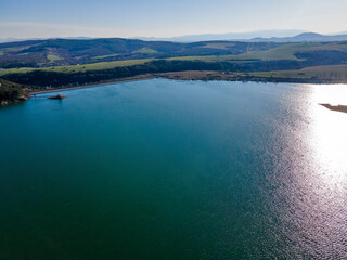 Aerial view of Dyakovo Reservoir, Bulgaria