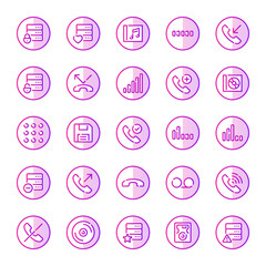 Circle color outline icons for devices.