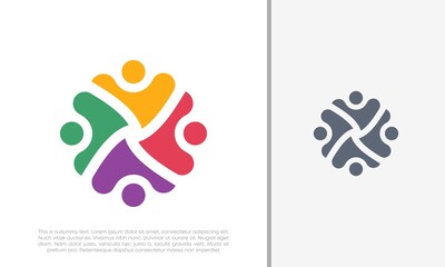 Global Community Logo Icon Elements Template. Community human Logo template vector. Community health care. Abstract Community logo