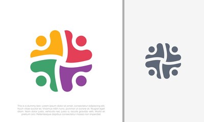 Global Community Logo Icon Elements Template. Community human Logo template vector. Community health care. Abstract Community logo