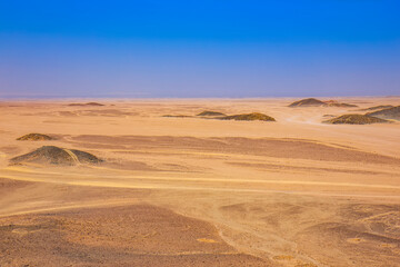 View of the stone desert in Egypt