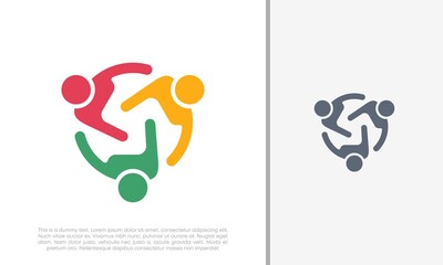 Global Community Logo Icon Elements Template. Community human Logo template vector. Community health care. Abstract Community logo