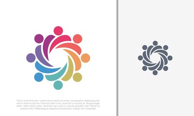 Global Community Logo Icon Elements Template. Community human Logo template vector. Community health care. Abstract Community logo