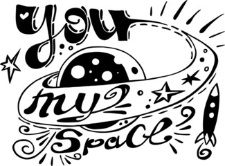 you my space lettering