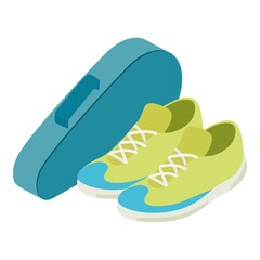 Tennis attribute icon. Isometric illustration of tennis attribute vector icon for web