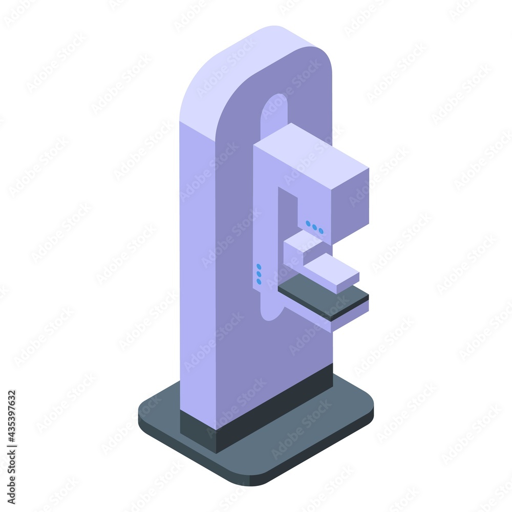 Poster mammography machine digital icon. isometric of mammography machine digital vector icon for web desig