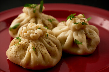.khinkali is a traditional Georgian dish