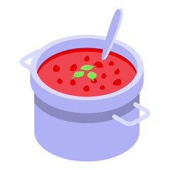 Food cooking icon. Isometric of Food cooking vector icon for web design isolated on white background