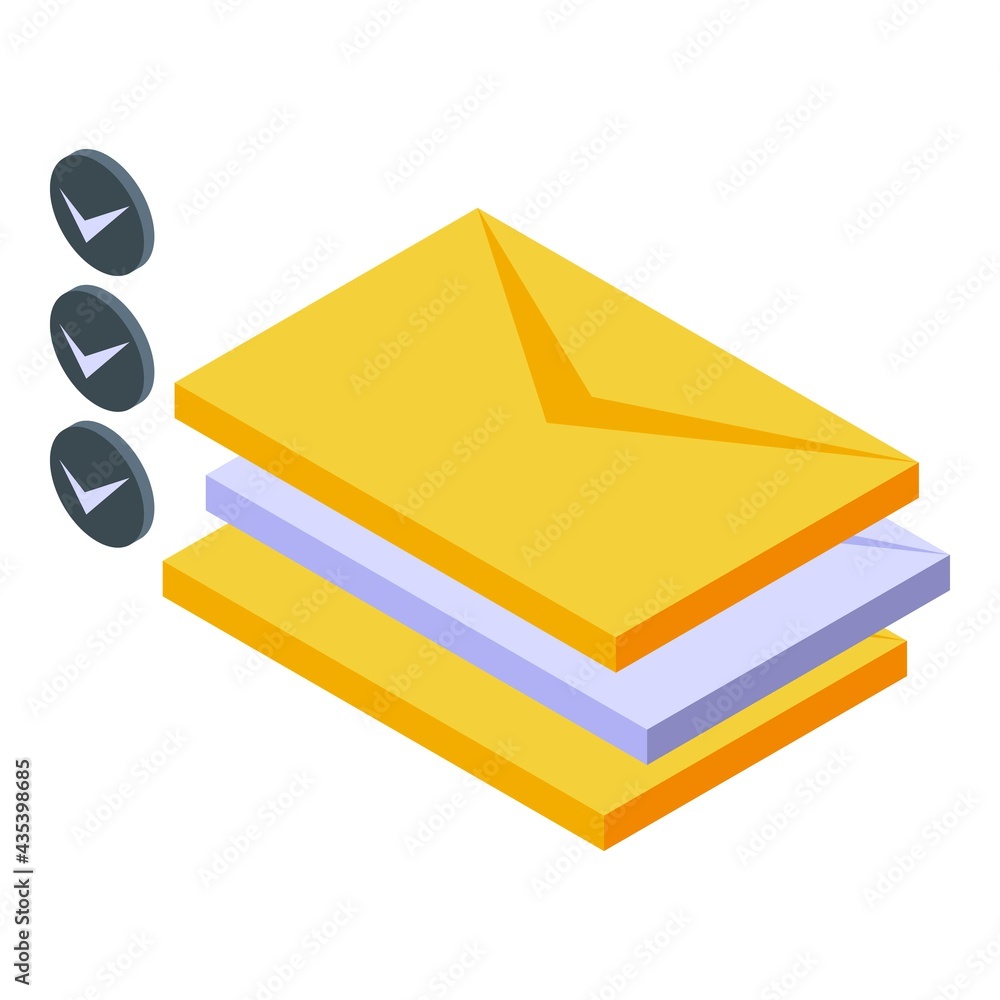 Poster task schedule mail read icon. isometric of task schedule mail read vector icon for web design isolat