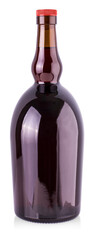 close up wine bottle isolated on white background