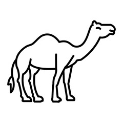 Vector Camel Outline Icon Design