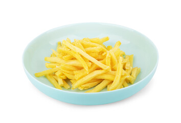 French fries isolated on white background.