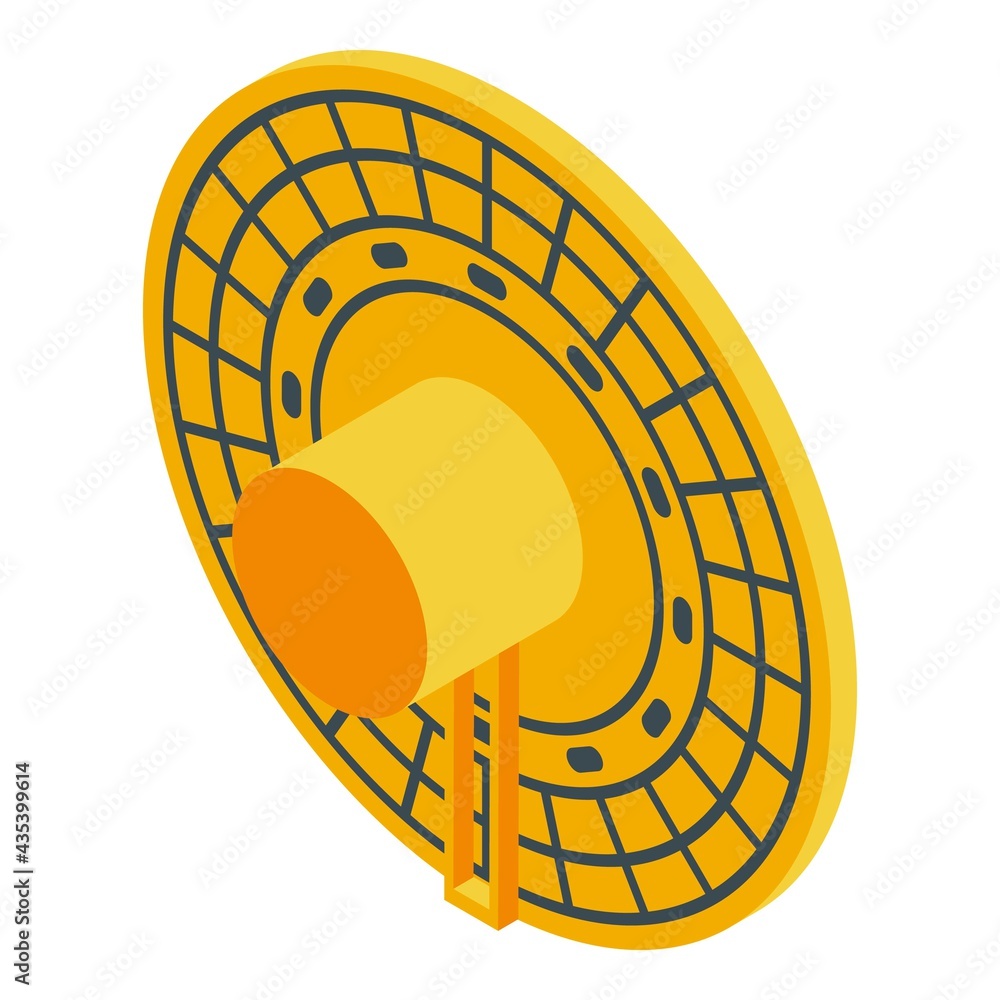 Poster round cipher icon. isometric of round cipher vector icon for web design isolated on white background
