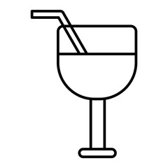 Vector Soft Drink Outline Icon Design