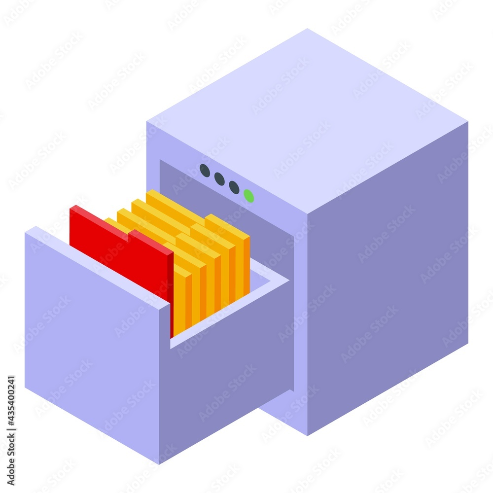 Poster safe folders backup icon. isometric of safe folders backup vector icon for web design isolated on wh